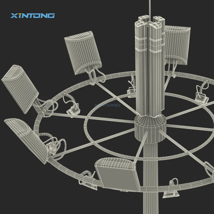 XINTONG 15M High Mast Light Mast Lighting Pole With Auto Lifting Lowering High Mast Pole For Sports Light 20 Meter