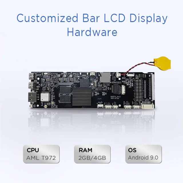 Stretch Monitor 21 Inch LCD Display Digital Signage LCD Shelf Talker Supermarket Advertising Screen