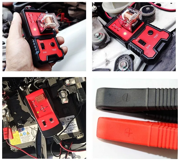 2024 Electronic Automotive Relay Tester 4 pin 5 pins Relay Detector Car Circuit Detector