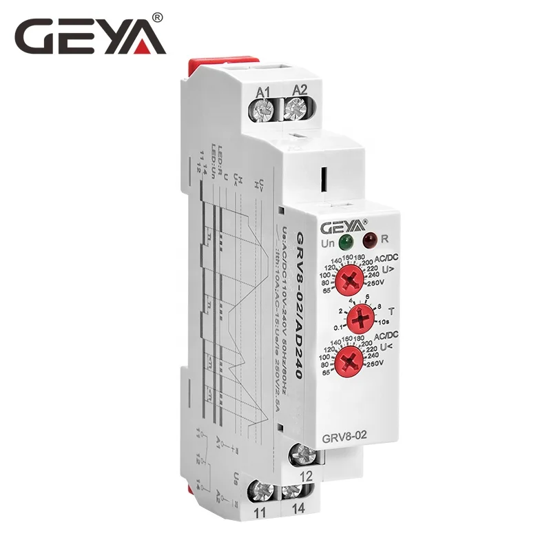  GEYA GRV8-01/02 AC220V регулируемое реле перенапряжения и пониженного напряжения