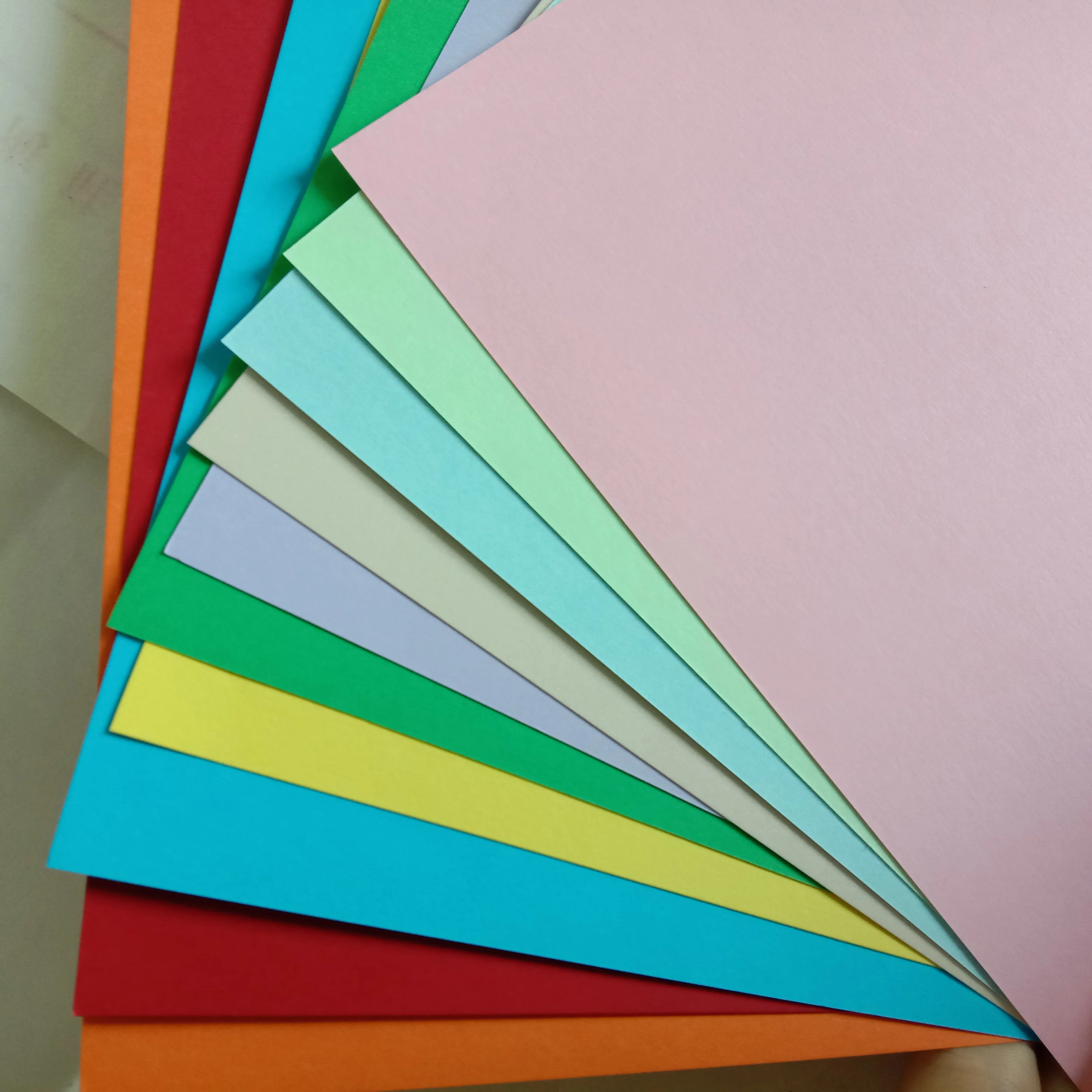 Hot sale assorted 10 colors 100 sheet per pack 220 gsm  A4 color copy paper bristol cardstock for craft