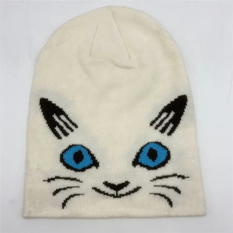 Hot Sale Cuff Beanie Girl Boy Gift Knitted Winter Hat With Pompom Ball Kids Size Promotion Gorro Invierno Thicken Fleece Inside