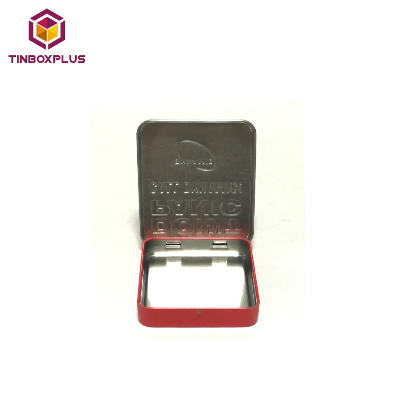 Wholesale Price Square Shaped Chewing Gum/ Cigarette/Cigar/Tin Metal Packaging Box With Hinge