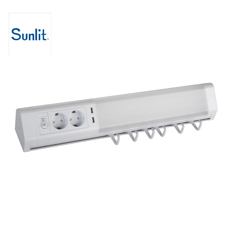 Sunlit TL4096-4 LED kitchen Light with EU socket and hooks 10w 15w 20w