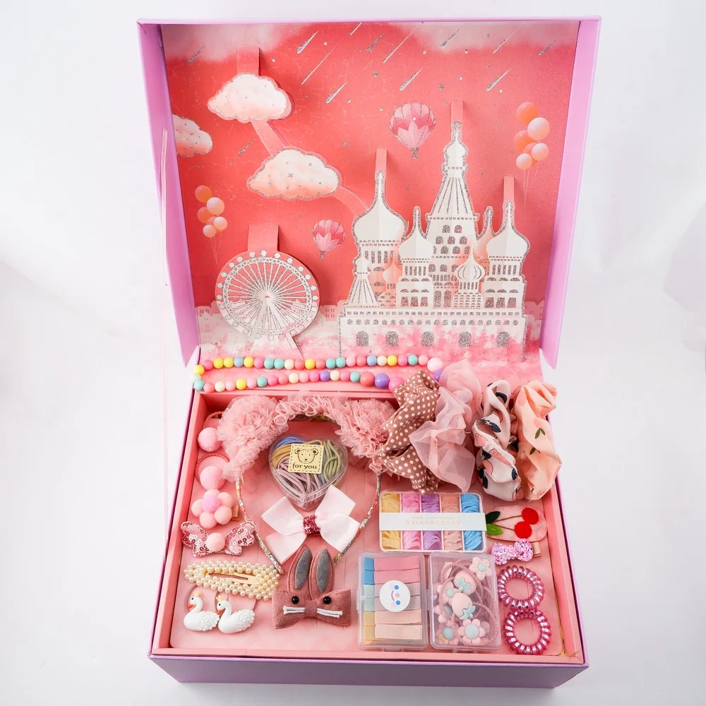 luxury Baby girl Children Hairpin Gift Box Hair Accessories