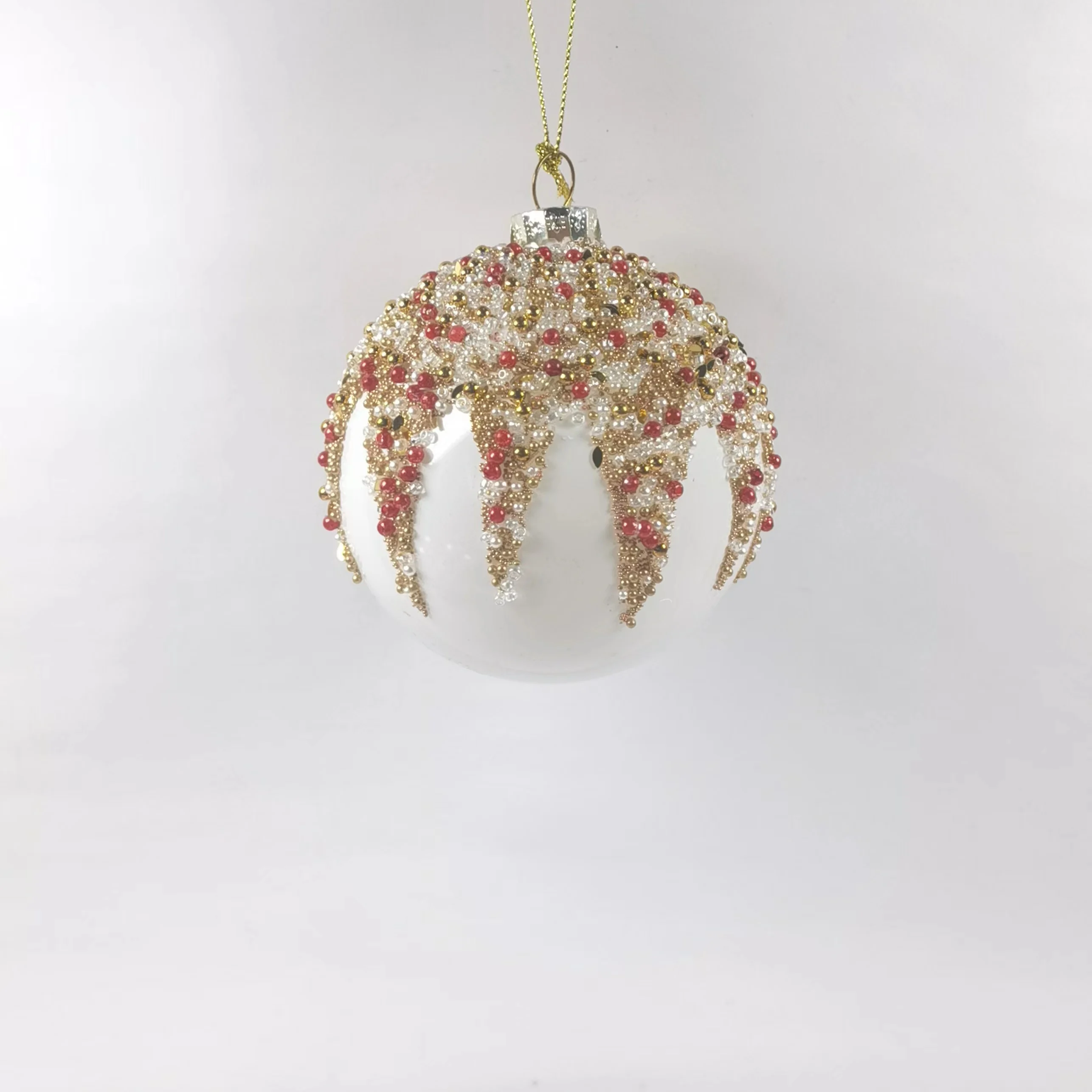 2022 New Christmas ornaments  gifts white and blue Christmas glass ball decorations for sale