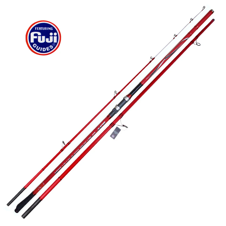 4,25 м Fuji компоненты 100-250g 3 секции Супер жесткий высоким содержанием углерода удилище для метания на большие расстояния пляжные далеко выстрел рыболовной удочки