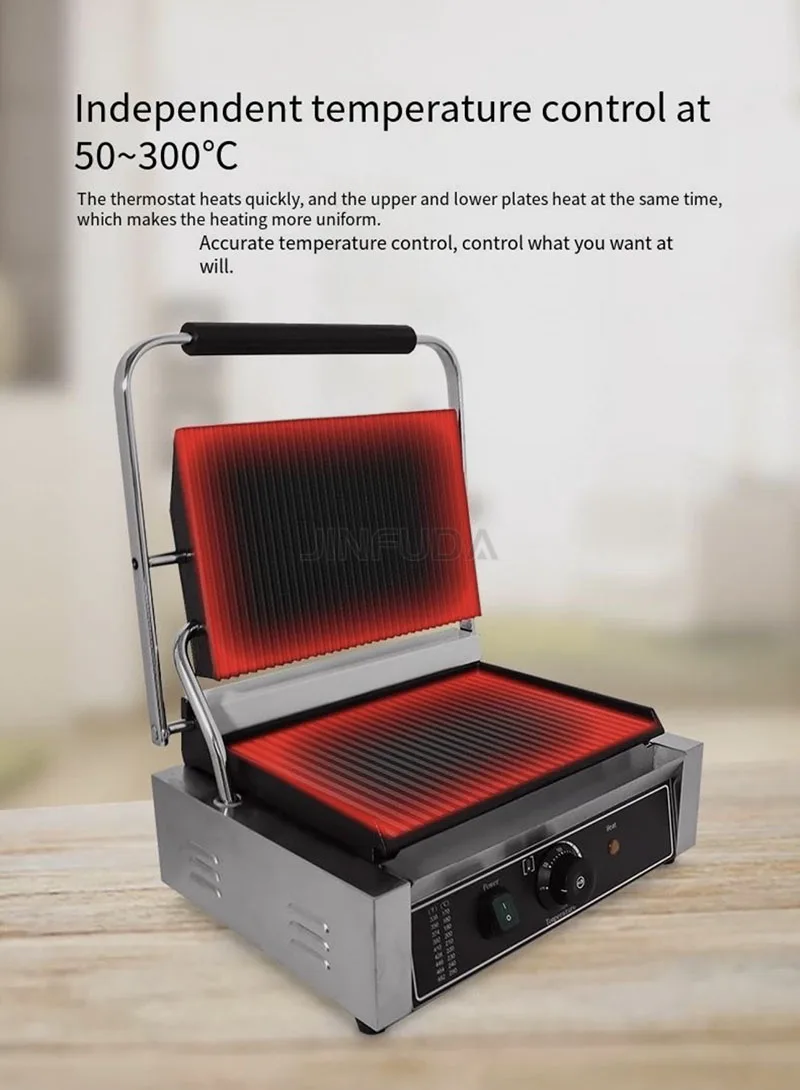 Multifunction Industrial Barbecue Equipment Sandwich Press Panini Grill Electric Sandwich Maker For Restaurant