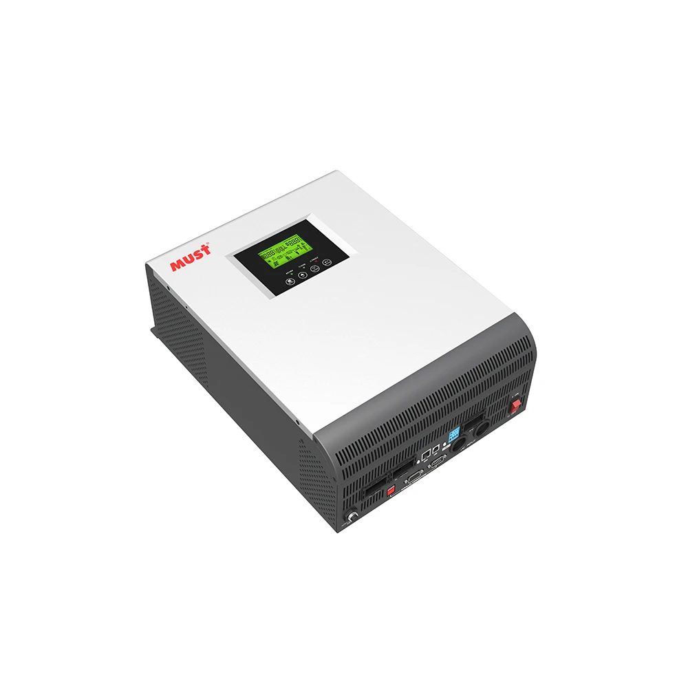 MUST pv1800 dc 24v 3kva 2400w hybrid solar inverter with 60A MPPT solar charge controller inversor onduleur solaire