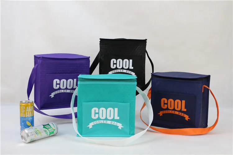 New Non woven Aluminium Foil Thermal Waterproof Customized Cooler Lunch Reusable Travel Picnic Cooler Bag