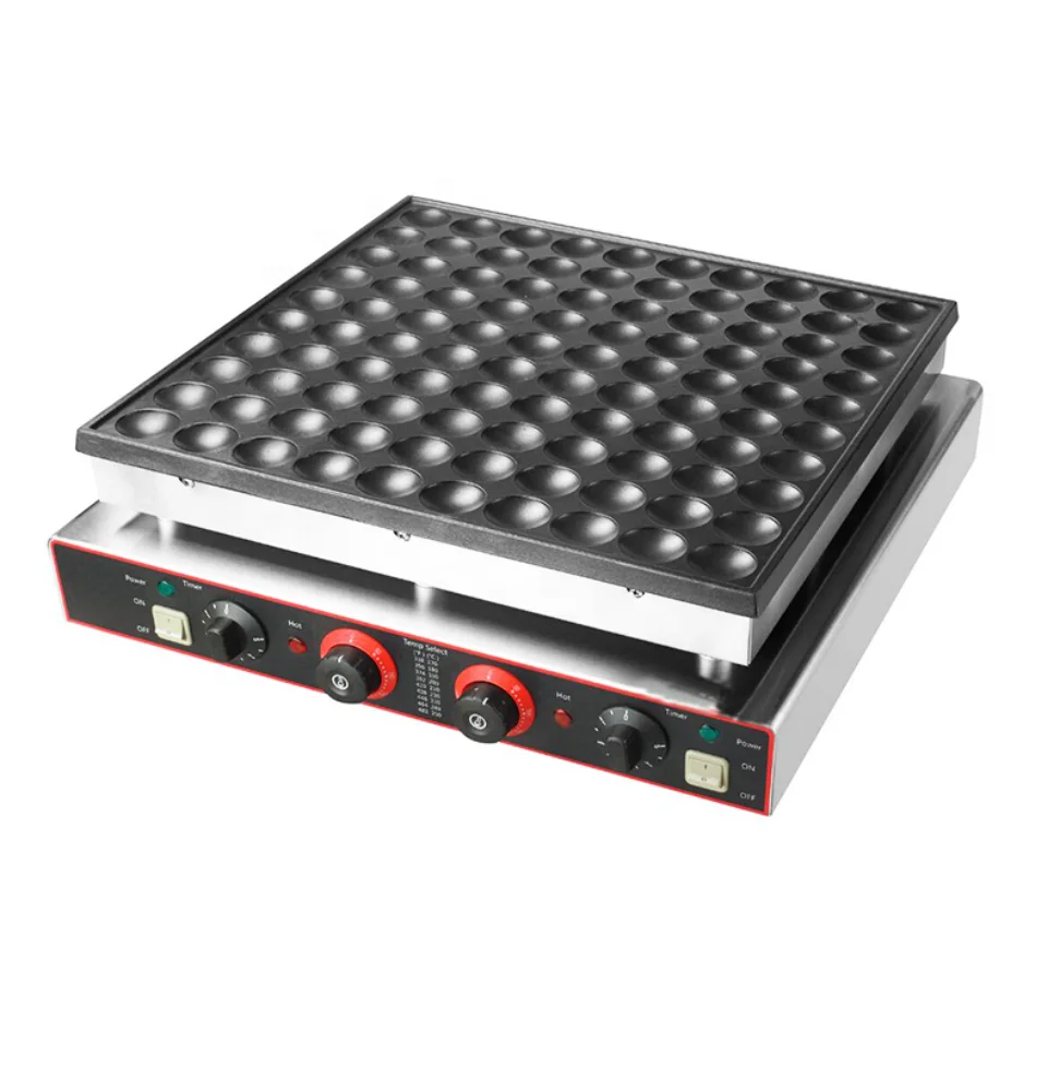 100 Holes Snack Equipment Octopus Balls Electric Quail Egg Grill Cooking Waffle Oven Poffertjes Grill Machine