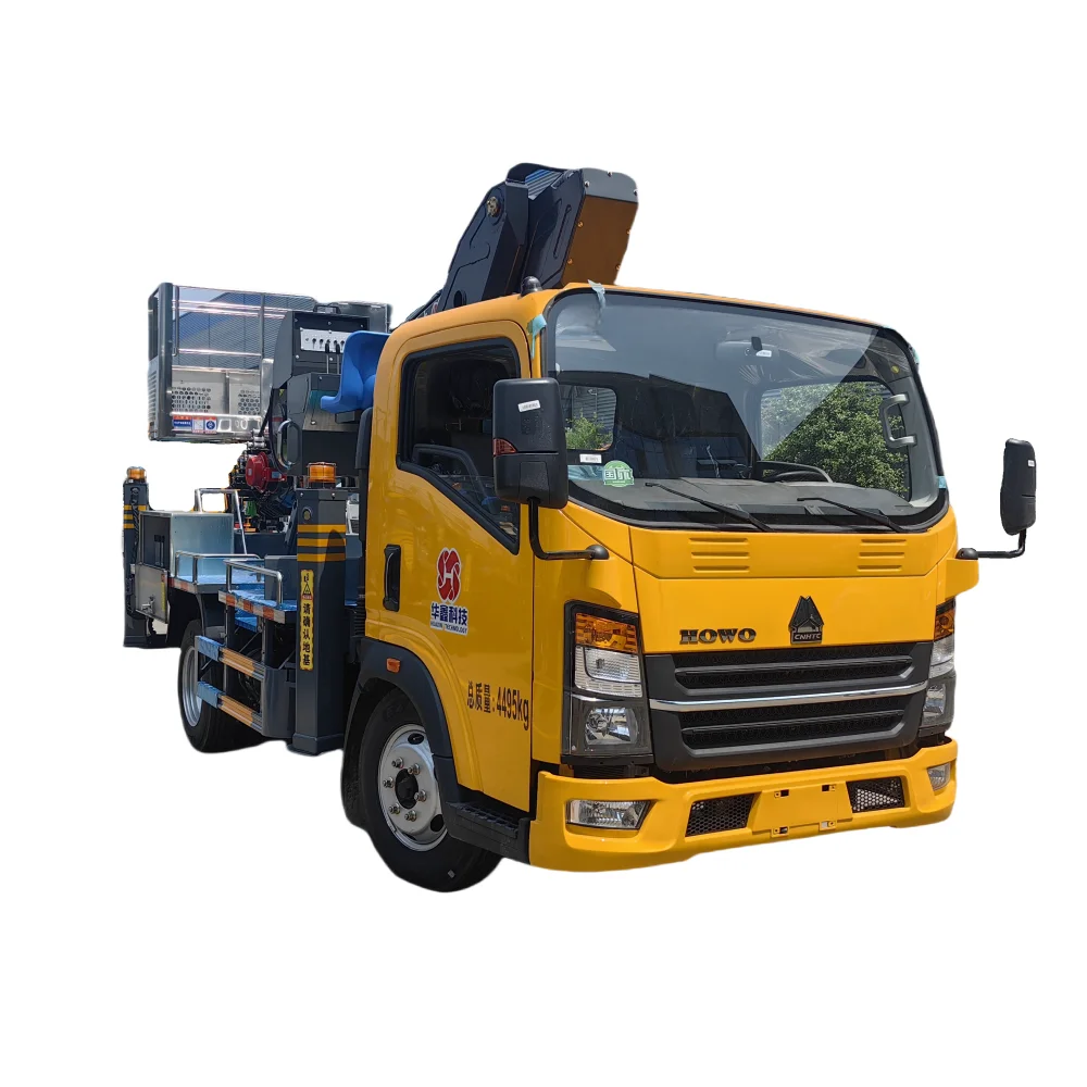 14 16 18 32 Meters 4X2 Telescopic Boom Arm High Altitude Hydraulic Aerial Cage Truck for Sale