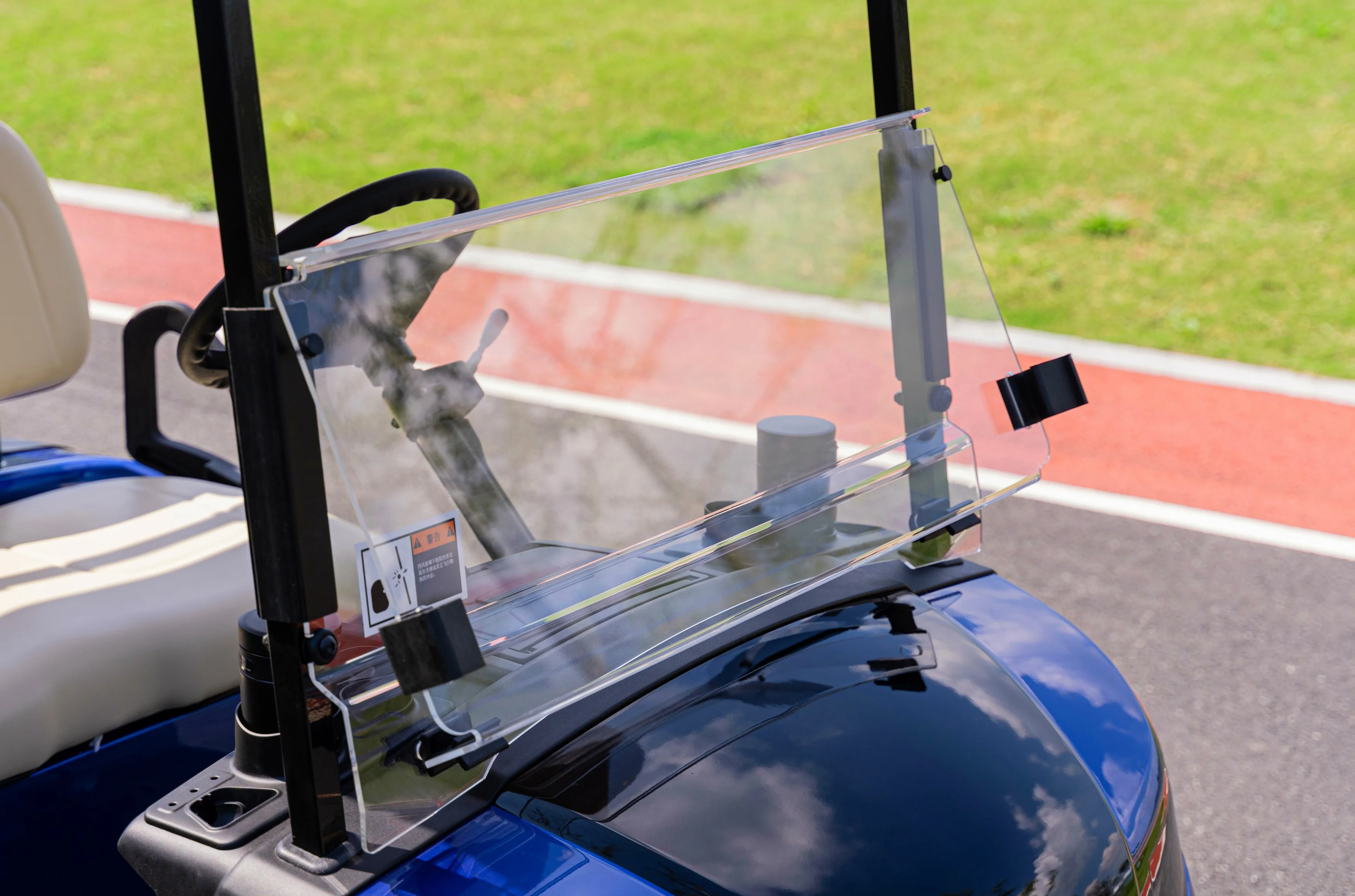 LEROAD NEW DELUXE L2+2 Red Body Golf Cart Windshield Customized Smart 4 Seats Electric Golf Cart