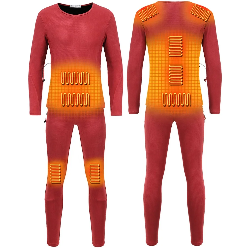 
Thermal Heated Underwear for Men Women Winter Heating Ultra Soft Lightweight Thick Long John With Baselayer for Outdoors Sports 