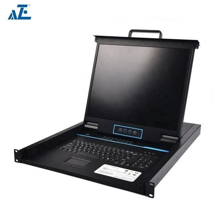 AZE 1U 17inch rackmount 32 port Cat5e Switch IP Kvm Console