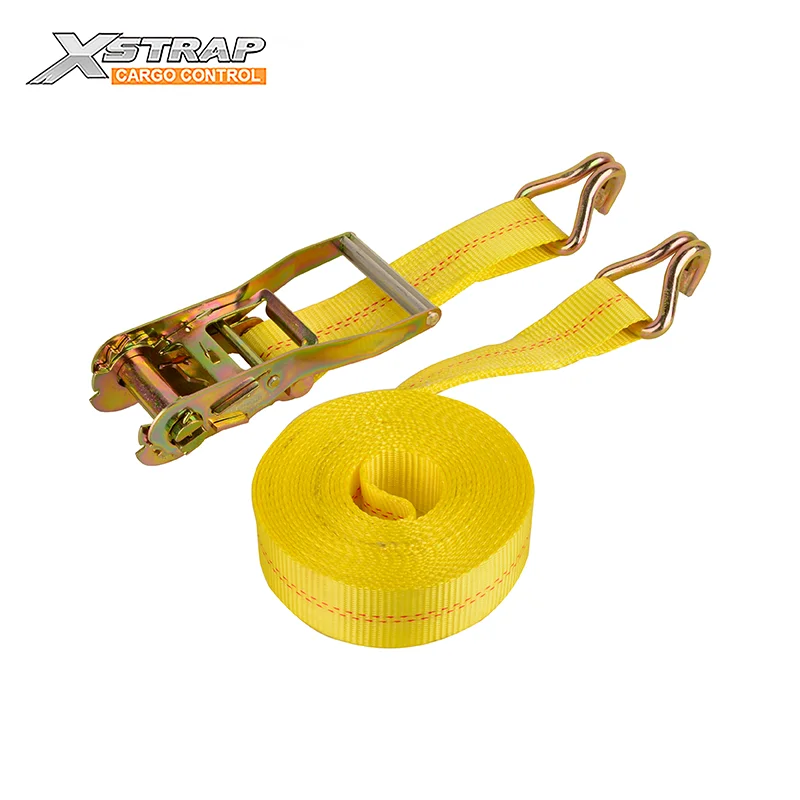 2 inch 5 ton Custom Logo Printing Ratchet Tie Down Strap Cargo Polyester Lashing Belt