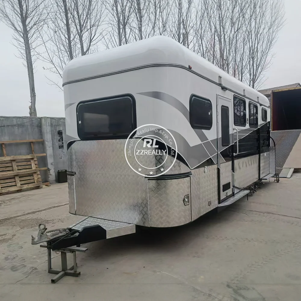 2024 High Quality 2 Horse 3 Horse Float Made In China Australia Standard Luxury Horse Float Trailer