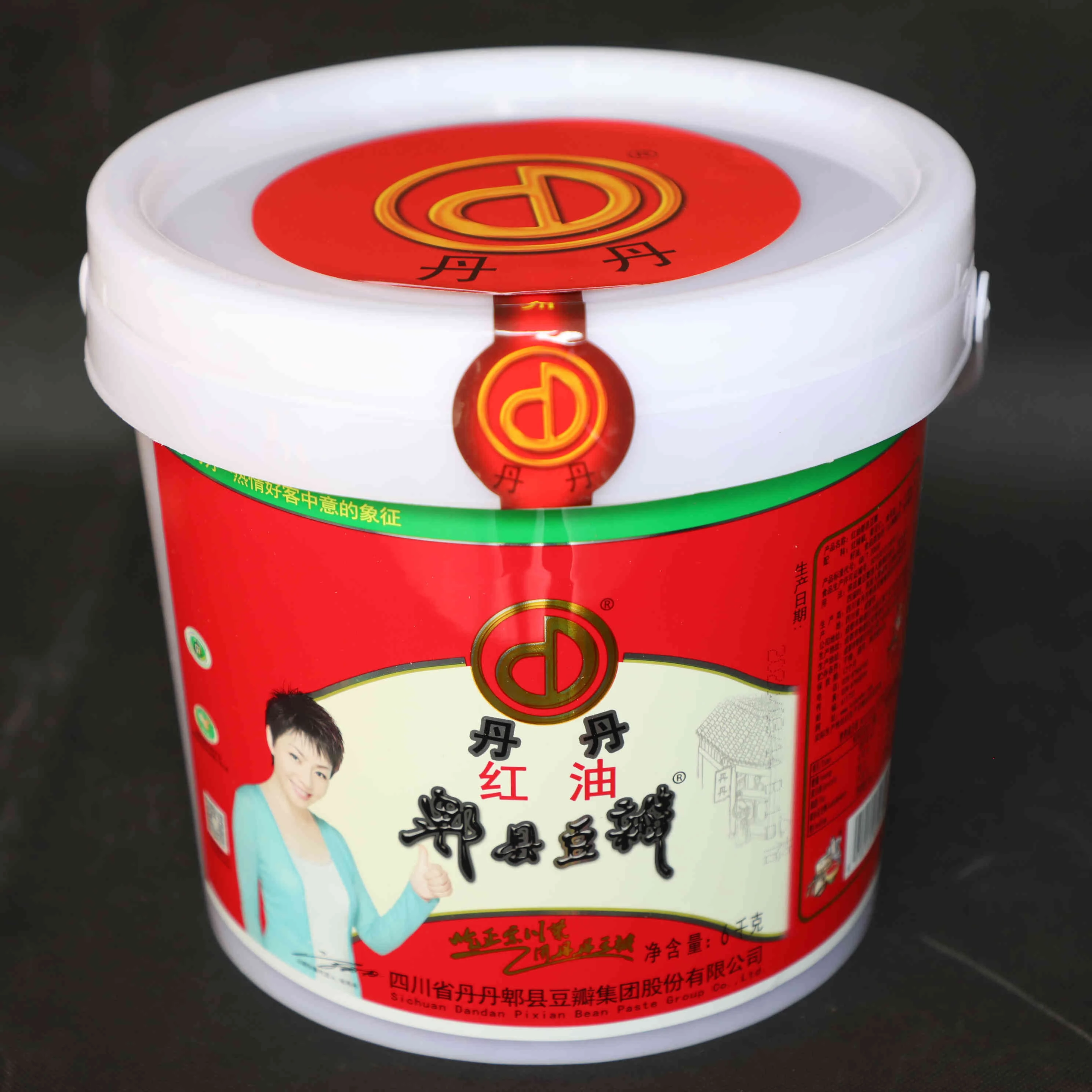 DANDAN Red Oil  Pixian Broad Bean Paste Food Seasoning Wholesale Chili Sauce Bean Paste 6kg Thick Broad Bean Sauce