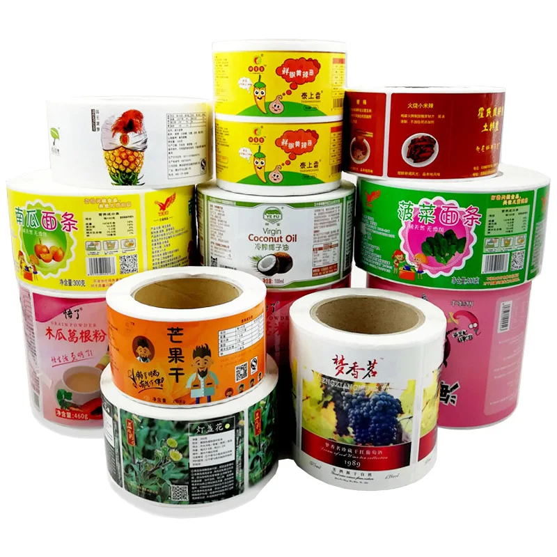 
 Недорогие Заводские самоклеящиеся этикетки, рулон, водонепроницаемая бутылка для сока, спасибо, этикетки для упаковки  