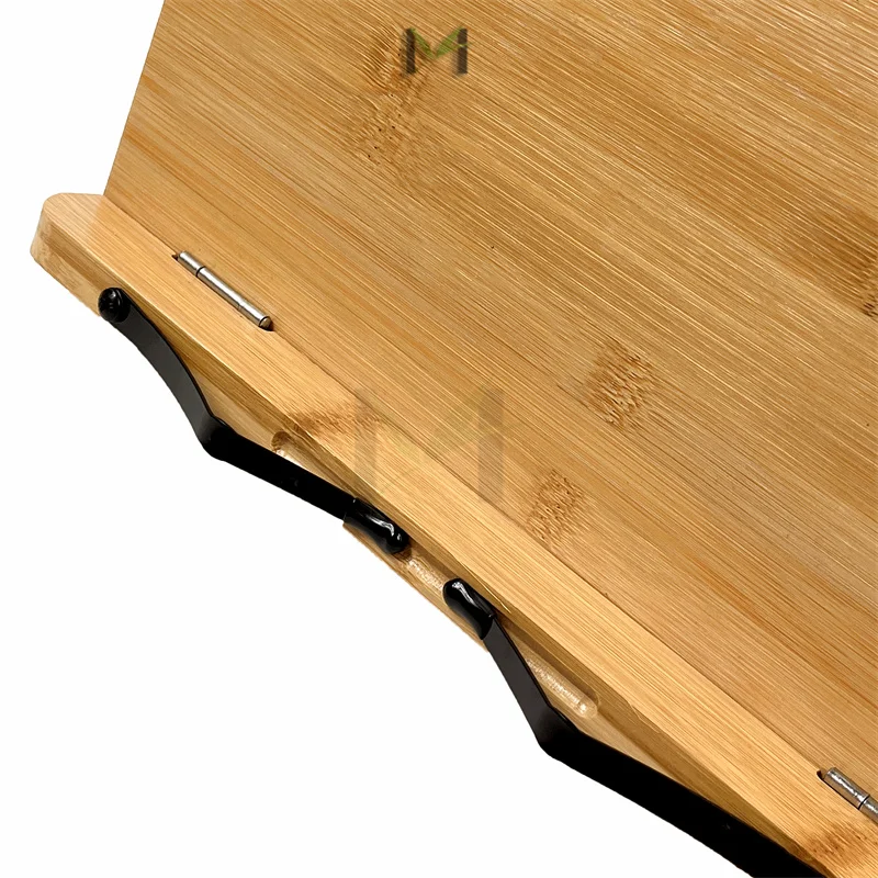Bamboo Book Stands & Holders for Reading Hands Free in Bed,Cookbook,Textbook,Law,with 5 Adjustable Height Laptop Stand