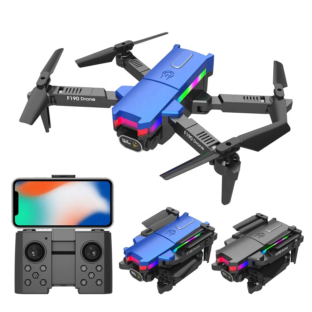 New F190 MINI Drone 4K HD WIFI FPV Drone With Wide Angle Camera Smart height One-key Take-off Foldable RC Quadcopter Toys Gifts