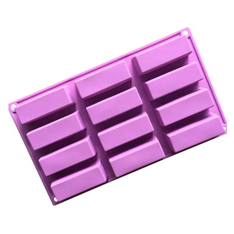Baking tool 12 cavity silicone cake mold rectangle shapes chocolate moulds silicone mold