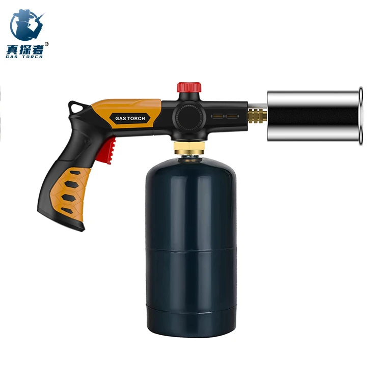 GF-8010 custom camping outdoor barbecue charcoal blow torch butane gas fire flame gun brazing torch lighter