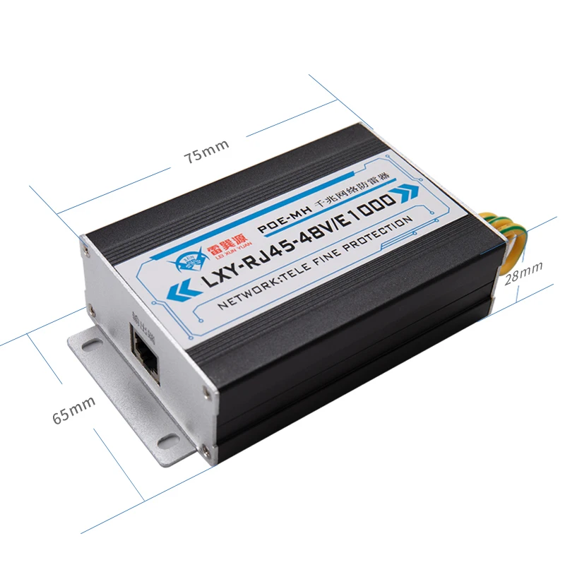 Leixunyuan 48v Ip Camera Network Poe Switch Protector Rj45 Poe Surge Arrester Lightning For 1000mbps Ethernet Network