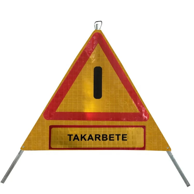 Multi-functional Portable Emergency Roadway Safety Flexible Roll Up Traffic Warning Reflective Signs For Road Accident