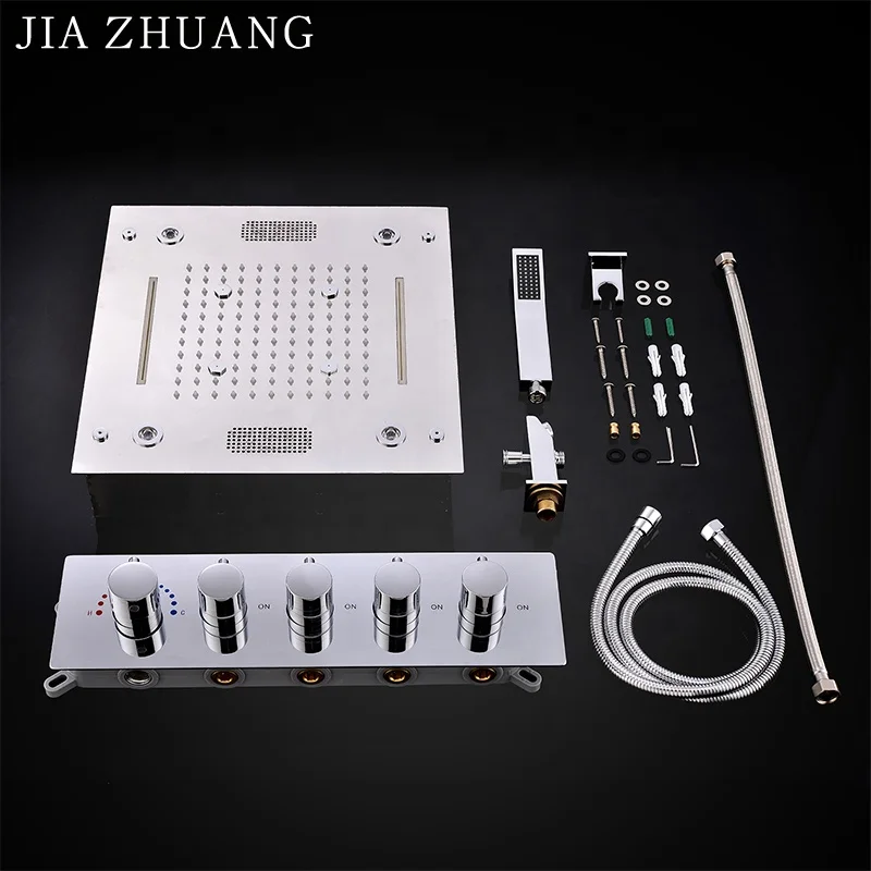 Набор насадок для душа, многофункциональный светодиодный светильник с функцией управления телефоном, с креплением на потолок, с ручной отделкой для ванной комнаты