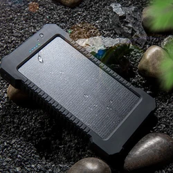 Waterproof high quality power banks solar powerbank 20000mah