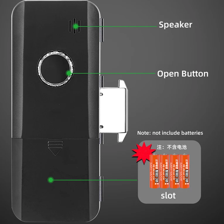 Stainless Steel Glass Door Lock Tuya Smartlife App  Biometric Fingerprint Card Key Smart Lock For Glass Door