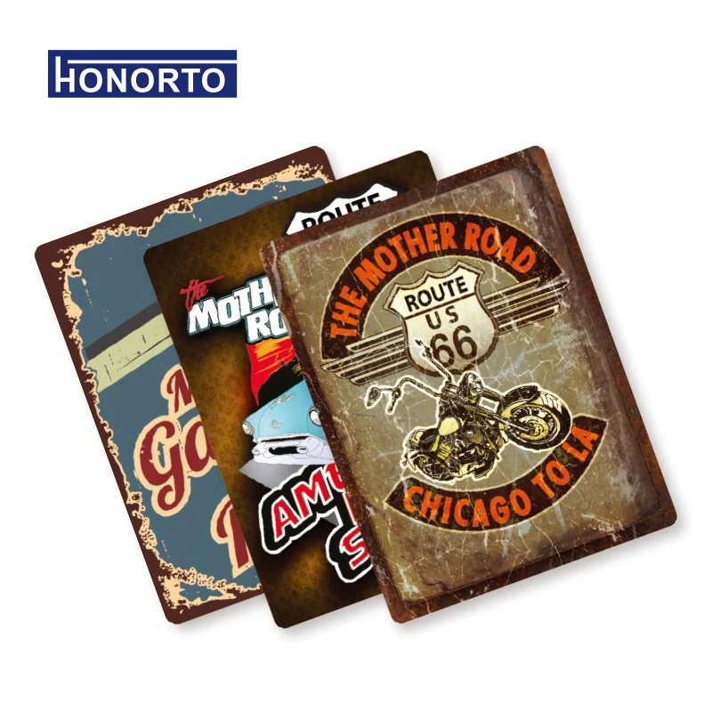 USA route 66 design decorative tin sign wholesale, meta plate