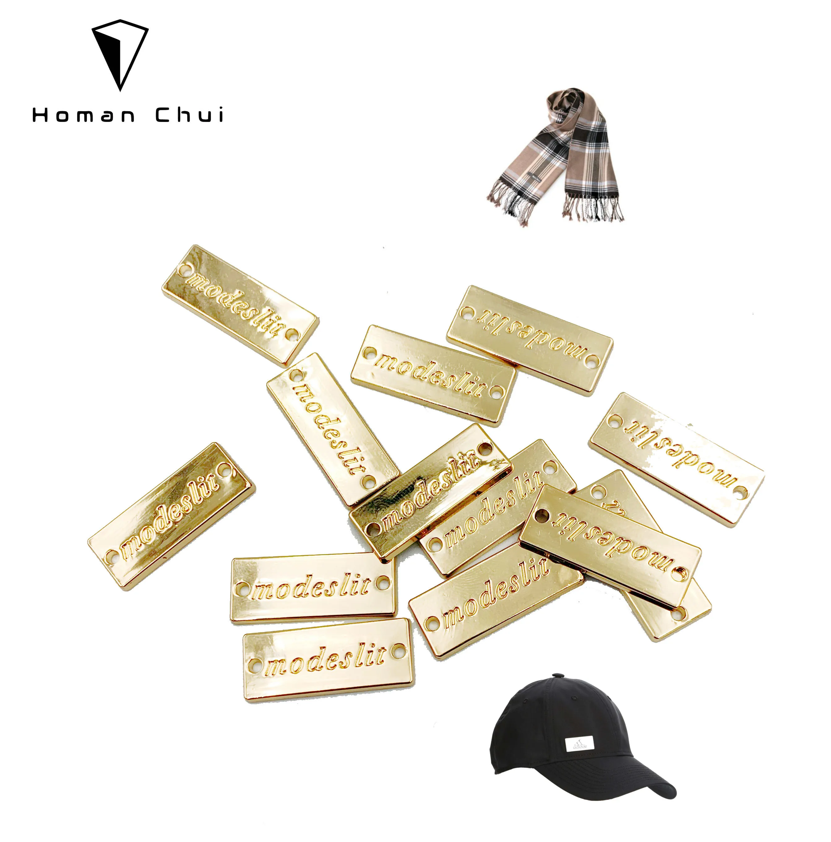 2020 new design metal label metal tag for clothing/hats/scarf