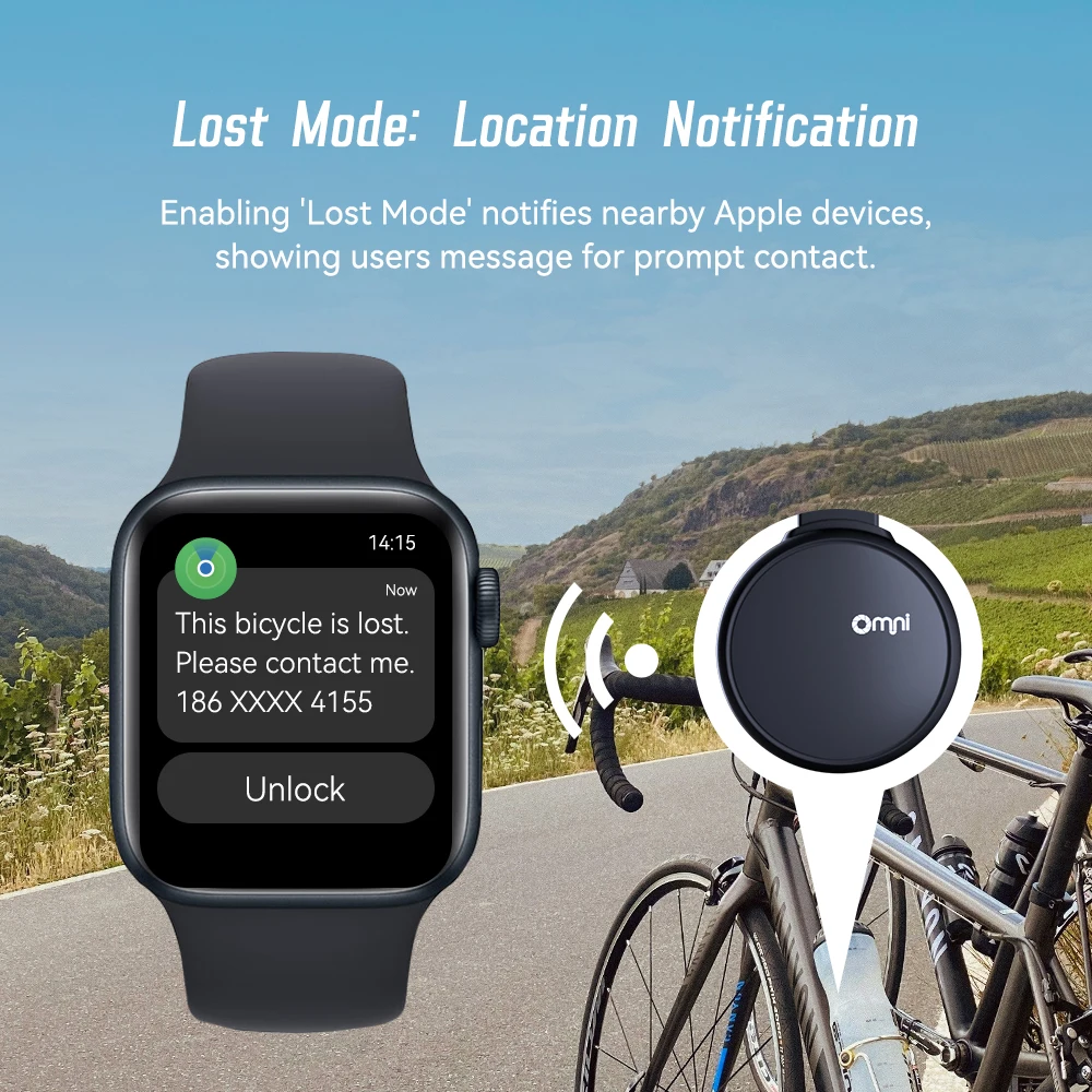 Smart Two-wheeler Vehicle Tracking Solution Findmy App Bluetooths Item Finder Track Mini Hidden Anti Theft Bicycle Anti Lost Tag