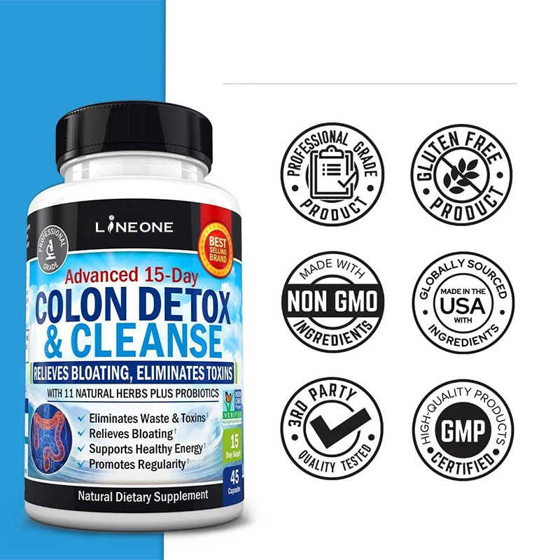 Natural OEM/ODM Colon Cleanser Detox for 15 Day  Extra-Strength Cleanse with Probiotic & Natural Laxative