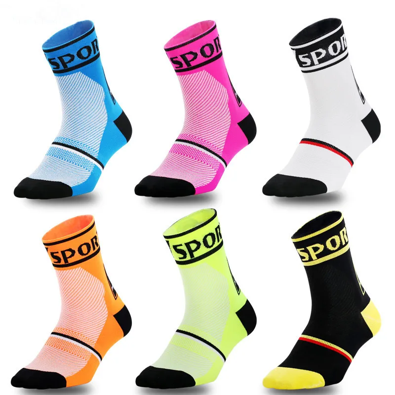 No pilling custom design crew athletic bike compression men running cycling socks