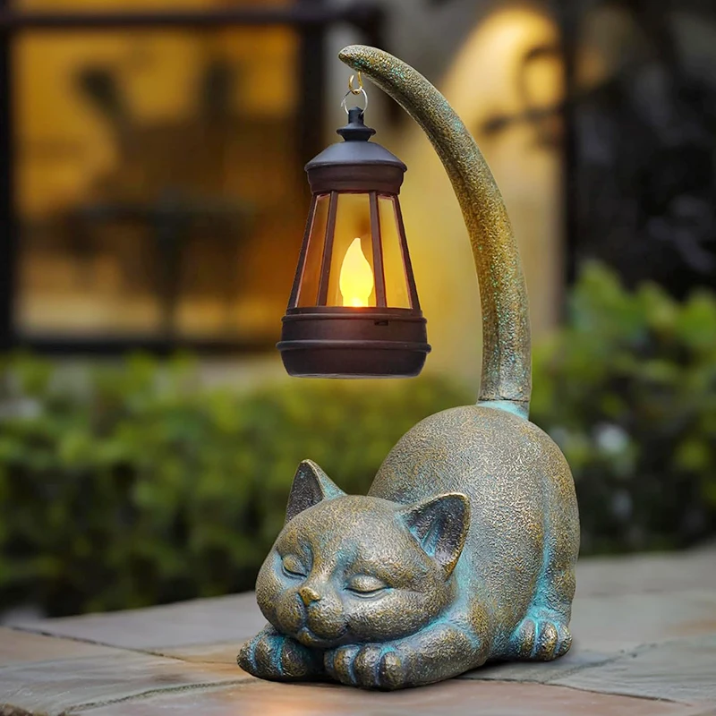 BSCI Factory Dinosaur Garden Dragon Statue Outdoor Decor Dinosaur Figurine with Solar Light