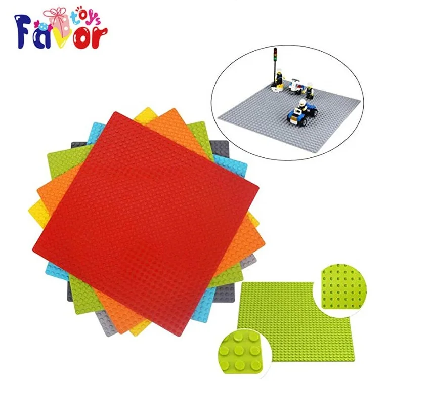 DIY Building Block Baseplate Connecting Classical Blocks Building Bricks 4pcs of 32x32 dots with 4pcs of Rubber Tape