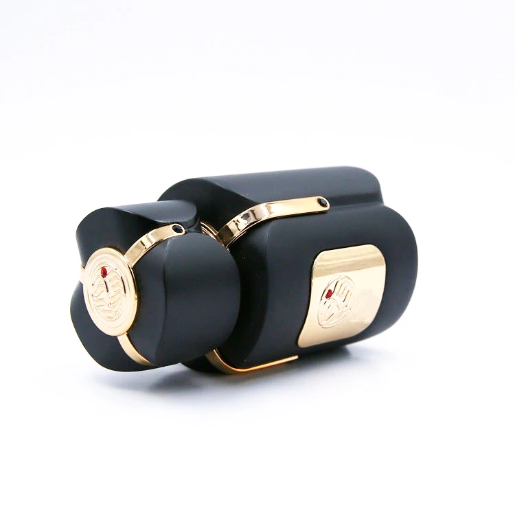  Unique Design Matte Black Cylinder Luxury Glass Perfume Spray Bottle