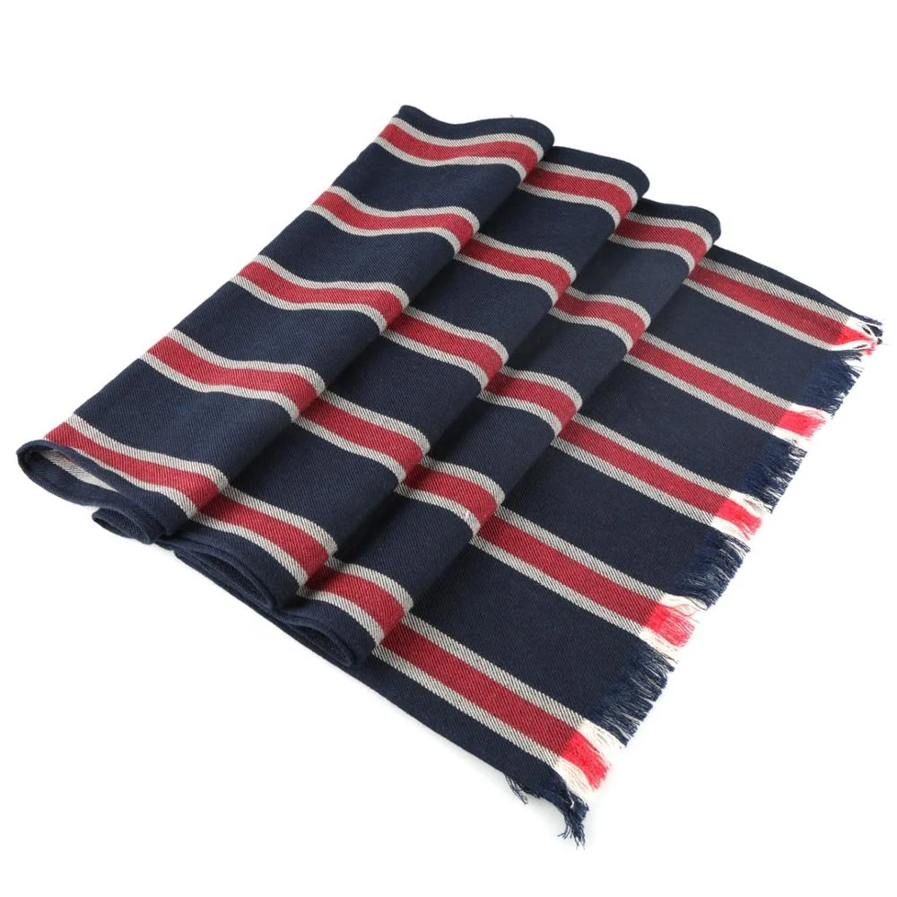 OEM Fashion Viscose Cotton Scarf Women Plain Striped Scarf