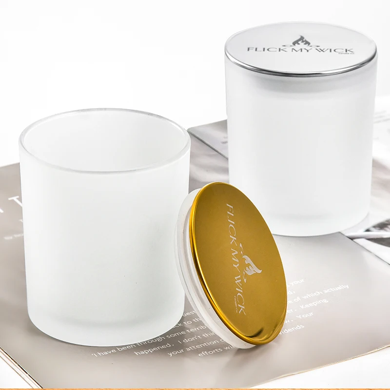 Manufacturers Direct Custom Logo Various Sizes Empty Scented Candle Jars with Flat Mirror Lid