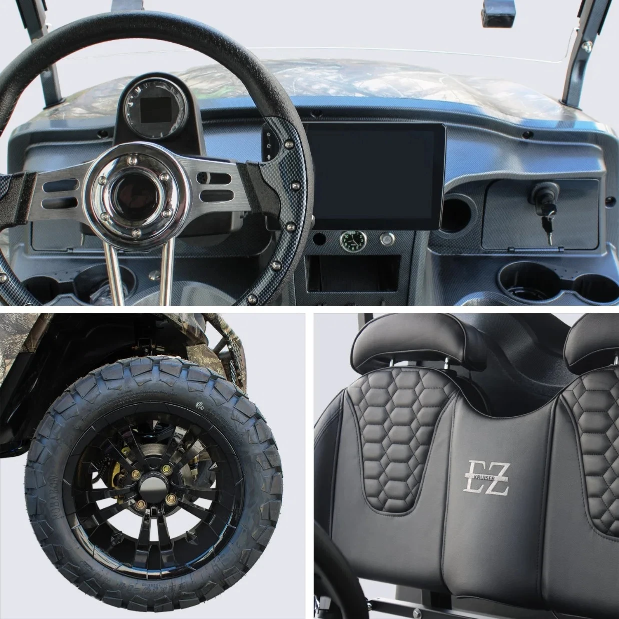 4 Person 72v electric lifted golf cart off road buggy with lithium battery