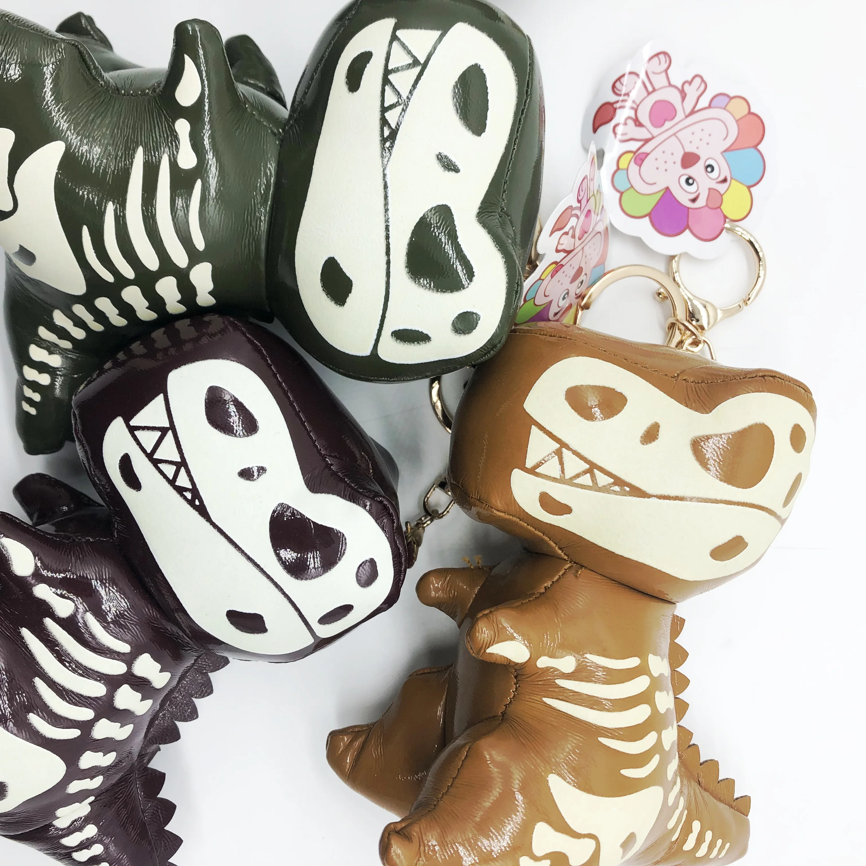 Luminous Dinosaur Unicorn Leather Pendant Animal Shape Plush Toy Shining In The Night Plush Toy New Design Luminous Keychain