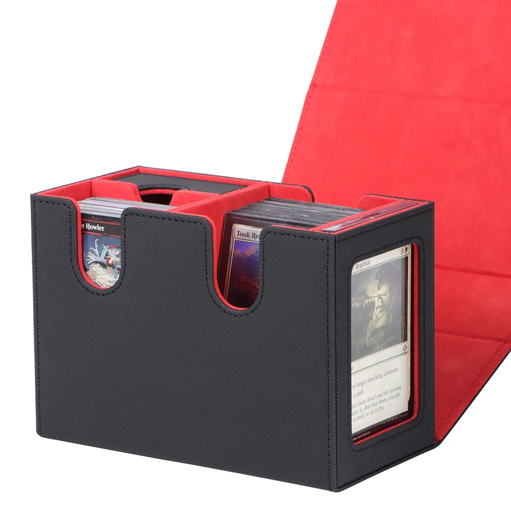 Card Deck Box  TCG Cards Magic Locking MTG TCG YuGiOh Poke mon Commander Decks Leather Deck Card Case