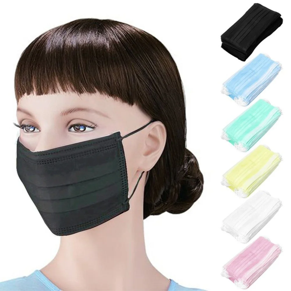 
Disposable 3 ply medical Black color Face Mask Chinese mask manufacturer supplies high quality Non-woven 