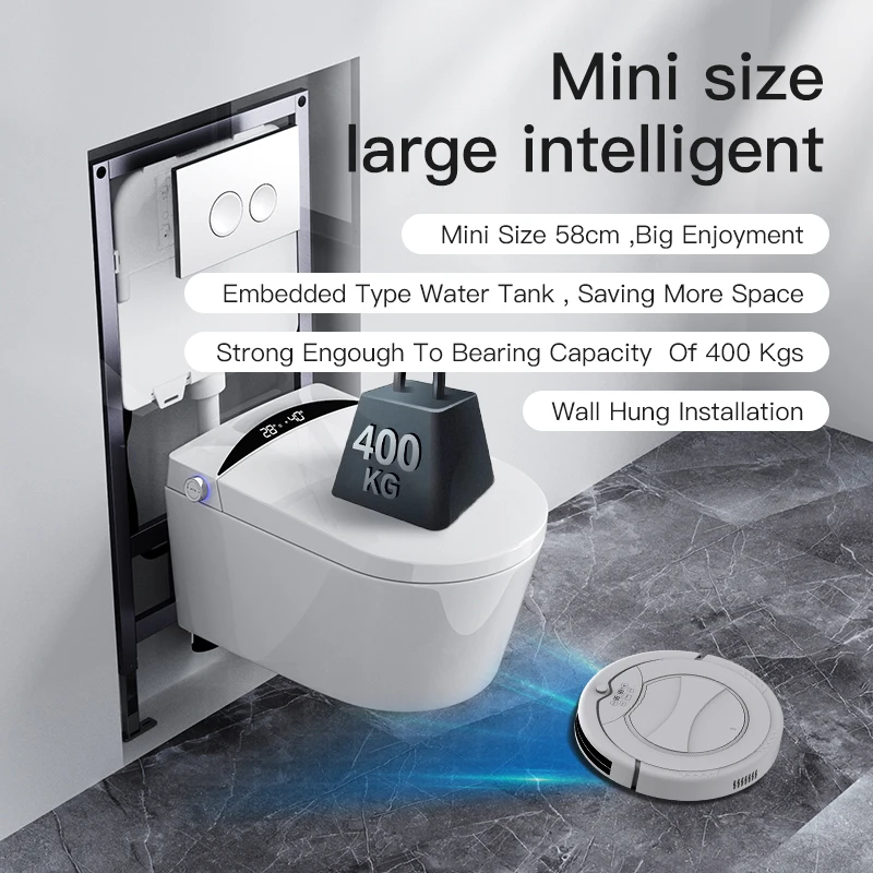Wall mounted porcelain wc sanitary ware intelligent inodoro toilet commode bathroom ceramic automatic hanging smart toilet bowl