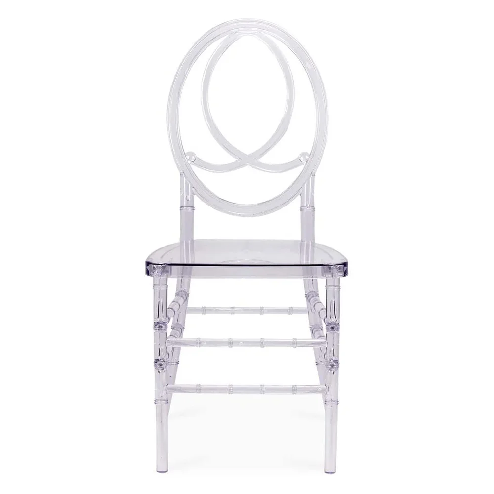 Outdoor Luxury Wedding Chair Hotel Event Banquet Crystal Plastic Wedding Acrylic Chair for Wholesale