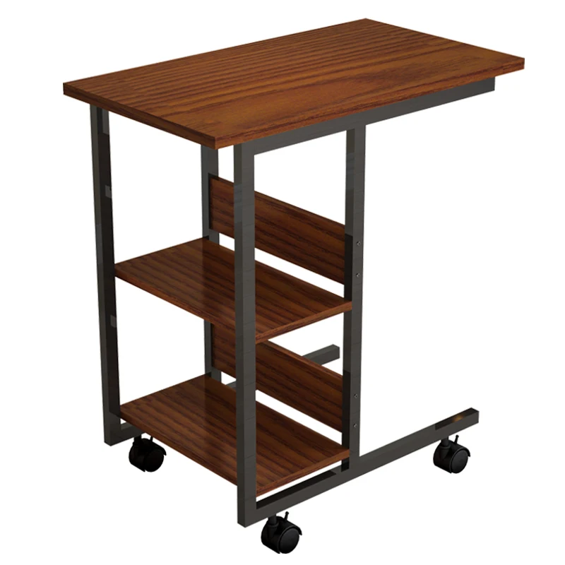 Household Living Room Bedroom Furniture Movable Simple Edge Table Side Table Coffee Table on Wheels