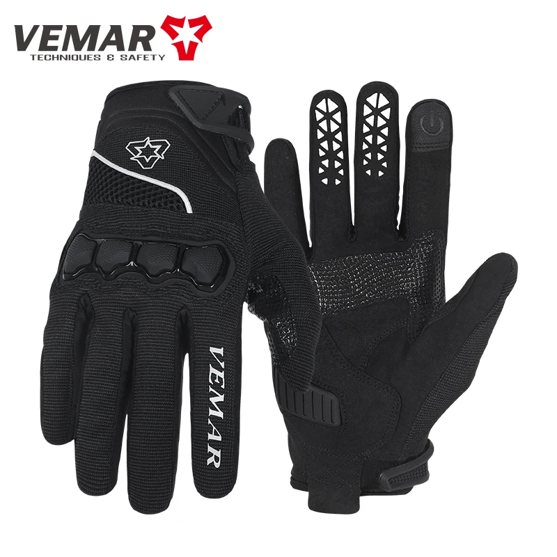 Vemar унисекс Мото Аксессуары Guantes Motociclista дышащие летние противоскользящие мотоциклетные перчатки с сенсорным экраном